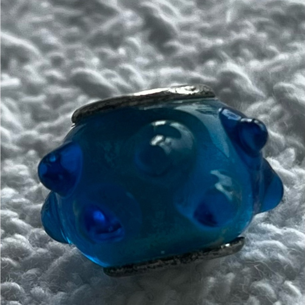 Blue Glass Bead Charm